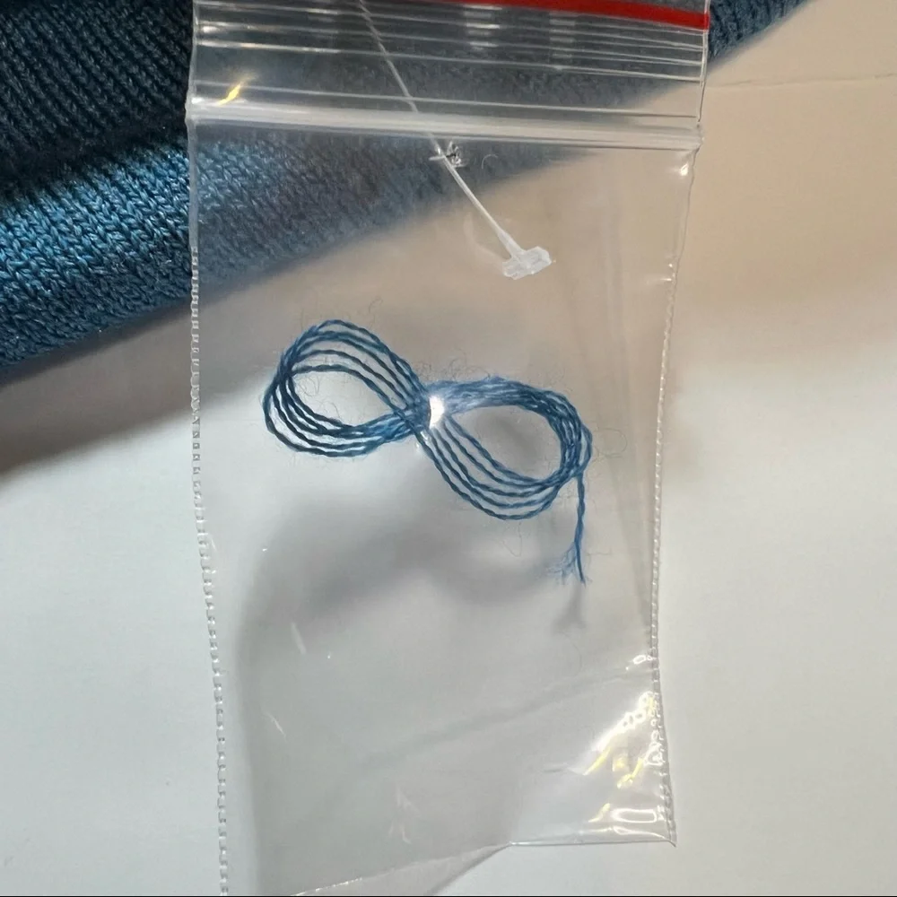 PETER MILLAR Merino Wool Silk blend Quarter Zip Long Sleeve Pullover Medium Teal - Picture 7 of 8